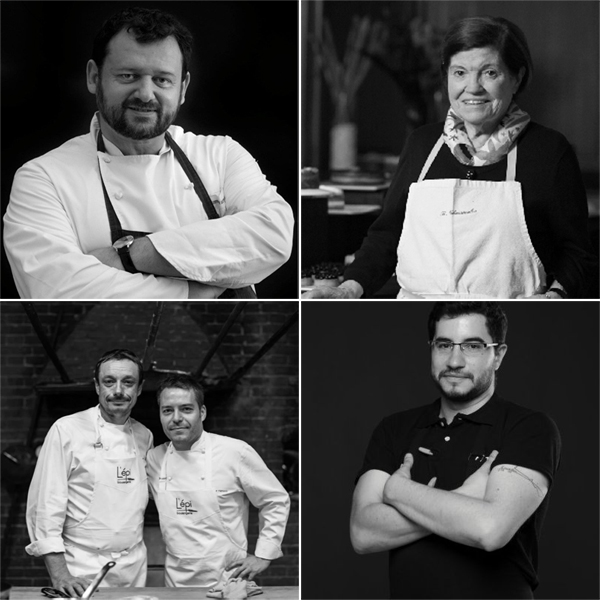 Los miembros de Lucullus que estarán en Masticar: Christophe Krywonis, Beatriz Chomnalez, Bruno Gillot, Olivier Hanocq y Antonio Soriano
